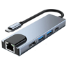 Usb-C Macbook Pro Rj45 Hub 5in1 - Grå