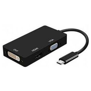 Adaptador Usb-C A Dvi/Hdmi/Vga Aisens Negro A109-0343