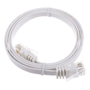 Lindy Cat6 Flach-Cable 1m White Blanco