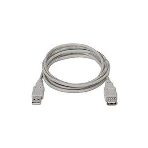 Nanocable Nano Cable 10.01.0204 - Câble rallonge USB 2.0, mâle-femelle, Beige, 3mts - Publicité