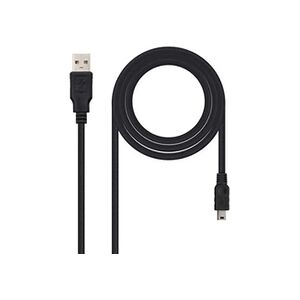 Nanocable Nano Cable 10.01.0400 - Câble USB 2.0 vers Mini USB, mâle-mâle, Noir, 0.5mts - Publicité