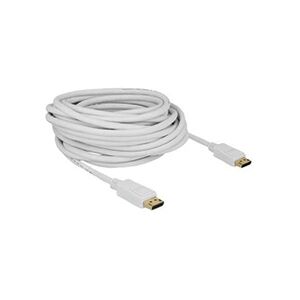 Delock - Câble d'écran - DisplayPort (M) pour DisplayPort (M) - DisplayPort 1.2 - 10 m - support 4K - blanc - Publicité