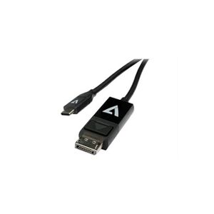 V7 - Câble DisplayPort - USB-C (M) pour DisplayPort (M) - 2 m - noir - Publicité
