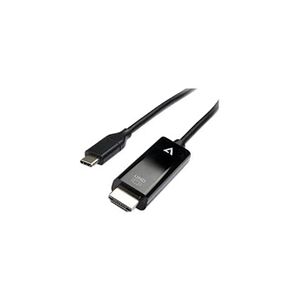 V7 - Câble vidéo/audio - USB-C mâle pour HDMI mâle - 2 m - noir - Publicité