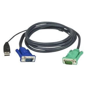 ATEN Technology ATEN 2L-5201U - Câble clavier / vidéo / souris (KVM) - USB, HD-15 (VGA) (M) pour SPHD 15 broches (M) - 1.2 m - pour KVM on the NET CS1708i, CS1716i - Publicité