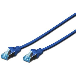 Digitus Câble LAN Cat 5e 2m Câble réseau CCA avec RJ45 SF/UTP Blindé Compatible Cat-6 & Cat-5 Bleu - Publicité