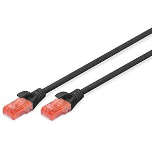 Digitus Câble LAN Cat 6-1m RJ45 Câble réseau UTP non blindé Compatible Cat-6A & Cat-5e Noir - Publicité