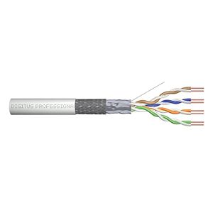 Digitus 305 m Cat 5e Câble réseau SF-UTP Simplex BauPVO Eca Gaine PVC Cuivre 100 MHz AWG 24/1 Compatible PoE Câble LAN Câble de pose Ethernet Gris - Publicité