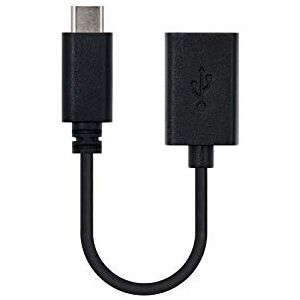 Nano Cable Nanocable 10.01.2400 Câble 3A USB-C OTG USB 2.0, mâle-Femelle, Noir, 15cm - Publicité