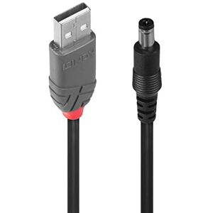 LINDY Câble adaptateur d'alimentation USB A mâle vers DC 5,5/2,1 mâle - Publicité