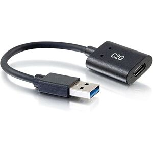 C2G 54428 Adaptateur convertisseur USB-C Femelle vers USB-A mâle SuperSpeed USB 5 Gbit/s, Compatible avec Smartphones, tablettes et Ordinateurs Portables, Noir - Publicité