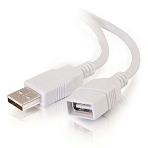 C2G /Cables to Go 19018 Câble d'extension USB 2.0 A mâle vers A Femelle Blanc 2 m - Publicité
