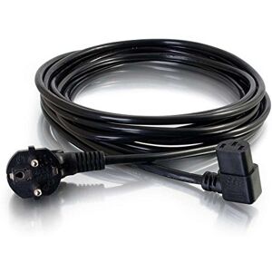 C2G Câble d'alimentation à 90 degrés 16 AWG de 5 Mètres (IEC320C13R vers CEE 7/7 Schuko) Câble PC à angle droit de 15 pieds, Moniteur et appareil, Noir - Publicité