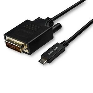 StarTech.com Câble USB-C vers DVI de 3m - Adaptateur Vidéo 1080p (Single Link) USB Type-C (DP Alt Mode HBR2) vers DVI-Digital - Fonctionne avec TB3...
