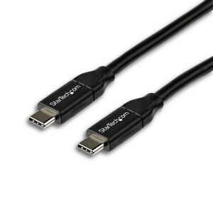 StarTech.com Câble USB-C vers USB-C avec Power Delivery 5A de 2 m - USB 2.0 - Noir Bleu