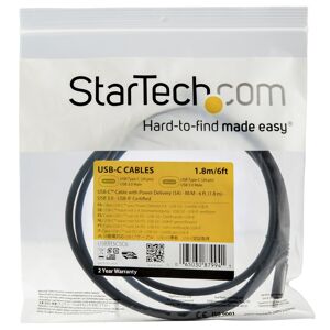 StarTech.com Câble USB C vers USB C de 1,8 m - 5A, 100W PD 3.0 - Certifié Works With Chromebook - Certifié USB-IF - M/M - USB 3.0 5Gbps - Câble de ...