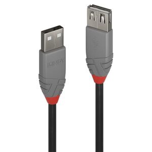 Lindy 36700 câble USB 0,2 m USB 2.0 USB A Noir, Gris Jaune translucide