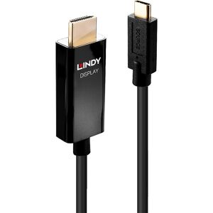 Lindy 43291 câble vidéo et adaptateur 1 m USB Type-C HDMI Type A (Standard) Noir Noir