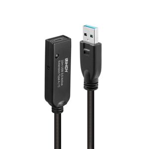 Lindy 43376 câble USB 10 m USB 3.2 Gen 1 (3.1 Gen 1) USB A USB C Noir
