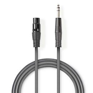 Câble Audio Xlr Symétrique  Xlr Femelle à 3 Broches - 6,35 Mm Mâle  1,5 M  Gris Usage Non Intensif Nedis - Publicité