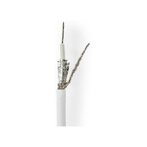 Nedis Câble Coaxial Rg58cu 25,0 M Boîte-cadeau Blanc Usage Non Intensif Nedis