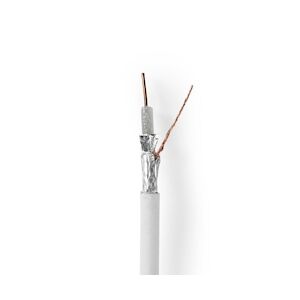 Nedis Câble Coaxial Compatible 4g/lte 10,0 M Mini-bobine Blanc Usage Non Intensif Nedis