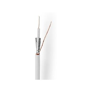 Nedis Câble Coaxial Rg59u 100 M Bobine Blanc Usage Non Intensif Nedis