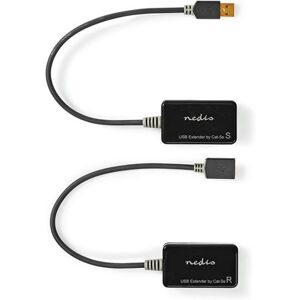 Non communiqué USB Extender USB 1.1 1x RJ45 Femelle 1x USB-A femelle 1x USB-A Male 1x RJ45 Femelle 50 m 12 Mbps plaqué or Rond PVC Noir Boite avec Fenêtre - Publicité