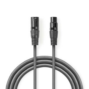 NEDIS Câble Audio XLR 3 Pin Mâle / 3 Pin Femelle 10m