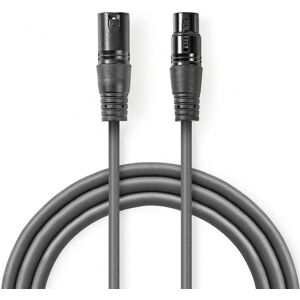 NEDIS Cable Audio XLR 3 Pin Male / 3 Pin Femelle 15m