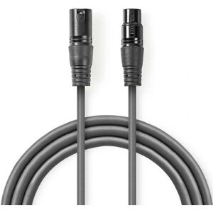 NEDIS Câble Audio XLR 3 Pin Mâle / 3 Pin Femelle 15m