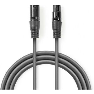 NEDIS Câble Audio XLR 3 Pin Mâle / 3 Pin Femelle 3m