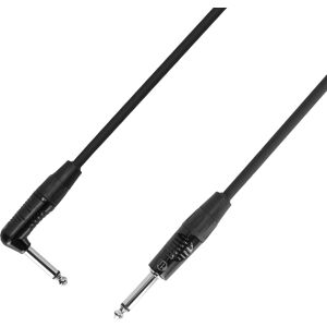 Adam Hall Cables 4 STAR IPR 0450 - Instrument Cable REAN® angled Jack TS x Jack TS   4.5 m - Câble à prise jack