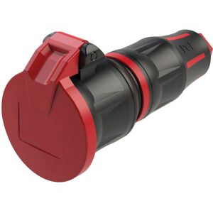 Sonstige PCE Rubber Schuko Connector Female Rouge - Connecteurs Schuko