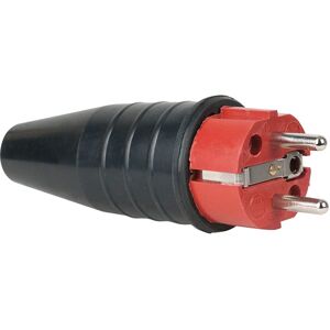 Sonstige PCE Rubber Schuko Connector Male Rouge - Connecteurs Schuko