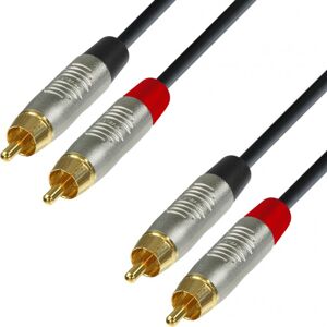 Adam Hall Cables 4 STAR TCC 0060 - Cable Audio REAN 2 x RCA male vers 2 x RCA male 0,6 m - Cable RCA