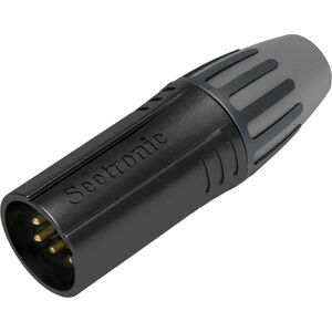 Seetronic XLR 5P Connector - male Broches en or plaqué - boîtier noir - Connecteurs XLR 5 pole