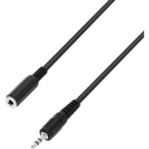 Adam Hall Cables 3 STAR BYW 0100 - Câble de rallonge jack 3,5 mm stéréo, 1 m - Câble à prise jack
