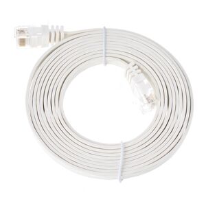 Lindy Cat6 Flach-Cable 2m White blanc