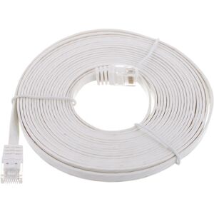 Lindy Cat6 Flach-Cable 5m White blanc