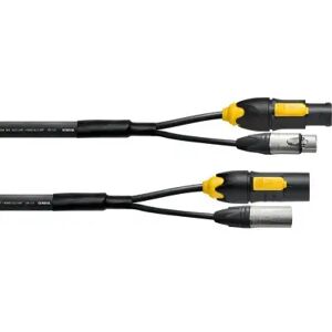 Cordial cables DMX/ CBLE HYBRIDE XLR 5 POINTS + POWERCON 2,5 MM TRUE1 - 1.5M