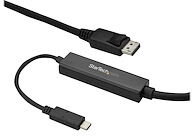 StarTech.com Câble adaptateur USB-C vers DisplayPort 4K 60 Hz de 3 m - Câble USB Type-C vers DP en noir - adaptateur vidéo externe - STM32F072CBU6 - noir