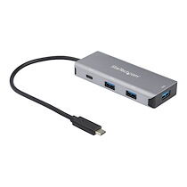 StarTech.com Hub USB-C à 4 ports - 3x USB-A, 1x USB-C - Concentrateur USB 3.1 Gen 2 - 10 Gbps - Câble hôte intégré de 25 cm (HB31C3A1CB) - concentrateur (hub) - 4 ports