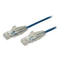 StarTech.com Cable reseau Ethernet RJ45 Cat6 de 1,5 m - Cordon de brassage mince Cat 6 UTP sans crochet - Fil Gigabit bleu (N6PAT150CMBLS) - cordon de raccordement - 1.5 m - bleu