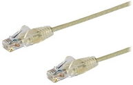 StarTech.com Cable reseau Ethernet RJ45 Cat6 de 2,5 m - Cordon de brassage mince Cat 6 UTP sans crochet - Fil Gigabit gris (N6PAT250CMGRS) - cordon de raccordement - 2.5 m - gris