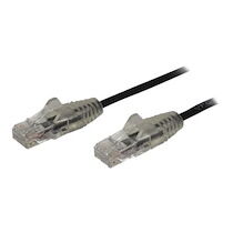 StarTech.com Cable reseau Ethernet RJ45 Cat6 de 3 m - Cordon de brassage mince Cat 6 UTP sans crochet - Fil Gigabit noir (N6PAT300CMBKS) - cordon de raccordement - 3 m - noir