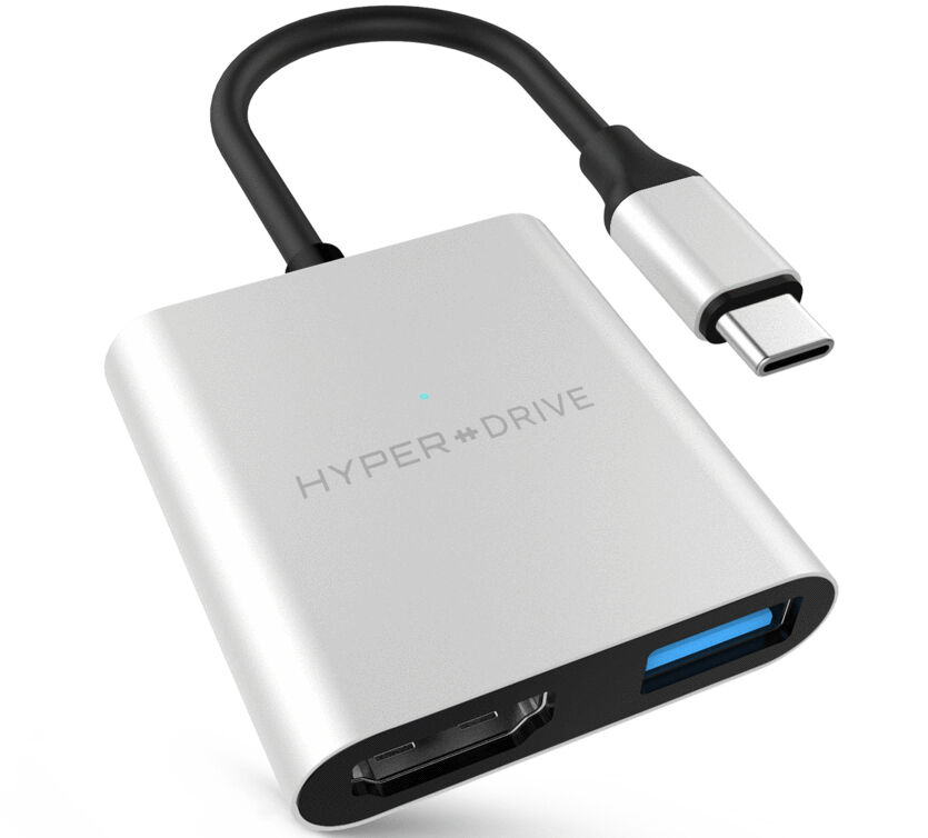 HYPER Hub Multiport USB-C 3 en 1 4K HDMI Silver