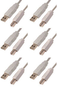 Chacon 6 câbles USB Type-A vers USB Type-B - 3 m