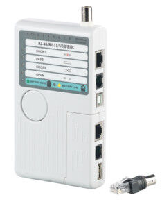 7Links Testeur de câbles 4 en 1 pour RJ-45, RJ-11, USB A+B, BNC