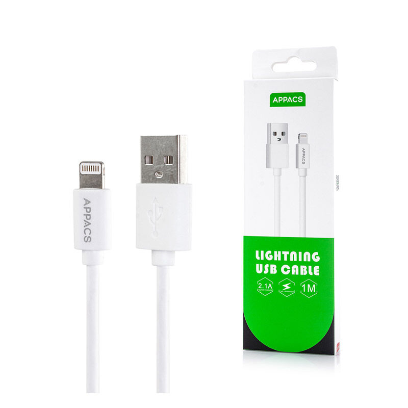 APPACS Καλώδιο USB to Lightning 1m APPACS U11-White